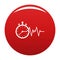 Encephalogram icon vector red