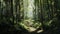 Enchanted Bamboo: A Hyper-Realistic Depiction of a Dense Bamboo Forest, Inviting You to Explore the Mysteries of Nature\\\'s Verdant