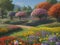 Enchanted Bloomscape, Cinematic Flower Garden Wallpaper in Vibrant Colors