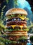 Enchanted Burger with Serene Gaze