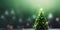 Enchanted Christmas Eve with Luminous Tree and Snowfall. Generative ai