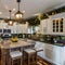 Enchanted Cottage: An enchanted cottage-style kitchen with fairy tale accents, floral wallpaper, and whimsical kitchenware4, Gen