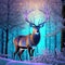 Enchanted Deer of the Snowy Thicket