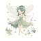 Enchanted floral delight, delightful clipart of cute fairies with enchanted wings and delightful flower adornments