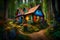 Enchanted Forest Haven: A multicolored Fairy Tale Cottage