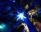 Enchanted: Forest of Light - shiny illuminated mirror star suspended in midair