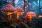 an enchanted forest rave where woodland creatures throw a funky dance party Generative AI