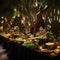 Enchanted Forest-Themed Reception Buffet