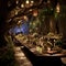 Enchanted Forest-Themed Reception Buffet