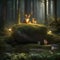 An enchanted forest where animals communicate with light3
