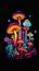 Enchanted Fungi: A Psychedelic Journey Through a Luminous Forest