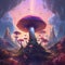 Enchanted Fungi A Psychedelic Journey through Surreal Landscapes