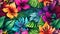 enchanted garden seamless floral Pattern AI generated