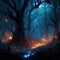 Enchanted Glade in Banshee\\\'s Thicket - AI Generative By Halloween ai