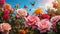 Enchanted Harmony A Kaleidoscope of Colors in Full Bloom - Rose Garden\\\'s Romance with Butterflies