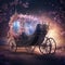 Enchanted Horse-Drawn Carriage in Fairytale Setting