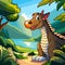 Enchanted Jungle: Playful Equine Dragon