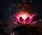 Enchanted Lotus Blossom Igniting the Night (AI Generated)