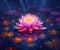 Enchanted Lotus Lake: A Mystical Tale of Radiance and Otherworldly Beings (AI Generated)