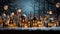 Enchanted Miniature Christmas Village. Generative Ai