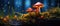 Enchanted Mushroom Realm: A Luminous Dance of Nature and Fantasy. Generative AI