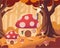 enchanted mushroom shape houses