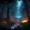 Enchanted Path in Banshee\\\'s Thicket - AI Generative By Halloween AI