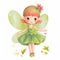 Enchanted petal serenade, vibrant clipart of cute fairies with enchanted wings and serenading petal delights