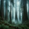 Enchanted Redwood Retreat: Mystical Foggy Forest