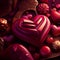 Enchanted Romance: A Valentine`s Day Background of Love and Passion