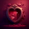 Enchanted Romance: A Valentine`s Day Background of Love and Passion