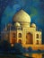 Enchanted Taj Mahal - Impressionistic AI Art Illustration