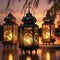 Enchanted Twilight: Lanterns Casting a Spellbinding Glow in the Dusk