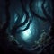 Enchanted Twilight in the Mystical Forest Path. Generative AI