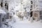 Enchanted Winter Village. Generative AI