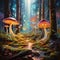 Enchanted Wonderland: Ethereal Forest of Luminescent Mushrooms