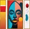 Enchanting Abstract Face Painting: A Captivating Fusion of Color, Expression, and Imagination