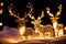 Enchanting Animated Reindeer Decorations with Glowing LED Lights.AI Generated