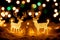 Enchanting Animated Reindeer Decorations with Glowing LED Lights.AI Generated