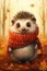 Enchanting Autumn: A Hedgehog\\\'s Warm Welcome to the Forest