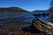 Enchanting autumn lake scene in san martin de los andes and lolog lake views. Colorful autumn scene of the andes