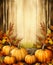 Enchanting Autumn: A Whimsical Scene of Pumpkins, Fading Objects