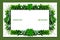 enchanting botanical delight of green flower and branches frame border on white background