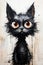 Enchanting Cartoon Fantasy Cat for Halloween. Generative Ai