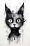 Enchanting Cartoon Fantasy Cat for Halloween. Generative Ai