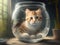 Enchanting Cat Encased: Glass Jar Artwork