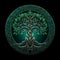 The Enchanting Celtic Tree of Life and Death in Emerald, Generative AI