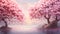 Enchanting cherry blossom tree in full bloom. Generative Ai.NO.01