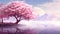 Enchanting cherry blossom tree in full bloom. Generative Ai.NO.02
