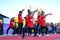 Enchanting Dance Performance by Young Girls in Red Shirts and Black Pants for International Dance Day